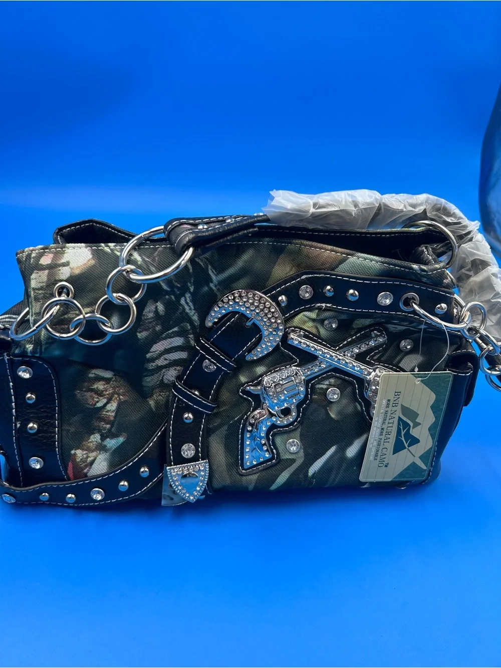 BNB Natural Camo handbag, a western-style purse